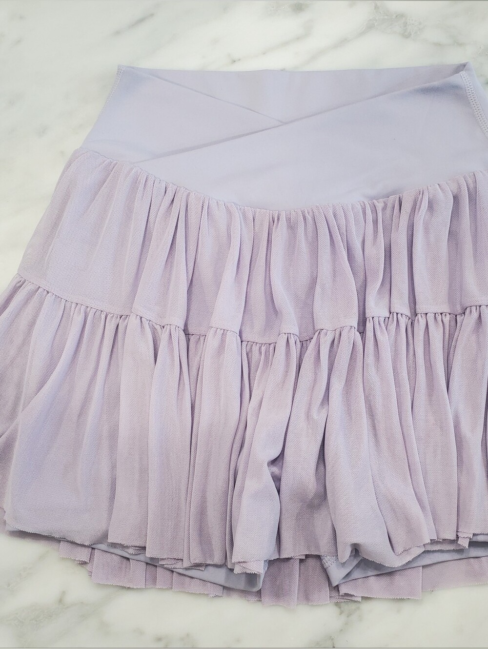 Blogilates Lilac Pleated Shorts